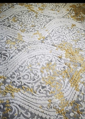 Modern Klasik Desenli Altın Gri Halı - Görsel 2