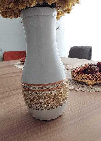 American Vintage Beyaz porselen Seramik Vazo