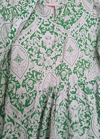 CICEK DESENLI UZUN ELBISE - Görsel 5