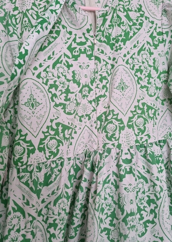 CICEK DESENLI UZUN ELBISE - Görsel 5