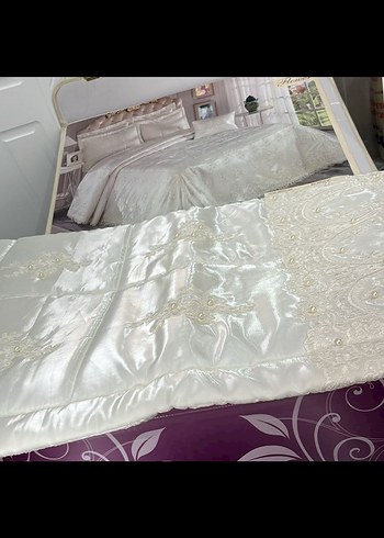 fransız güpürlü çift kişilik yatak örtüsü - Görsel 4