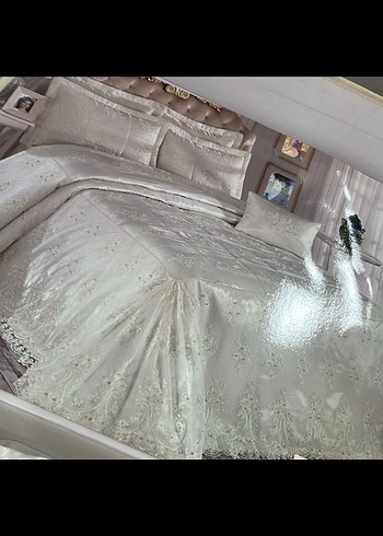 fransız güpürlü çift kişilik yatak örtüsü - Görsel 6