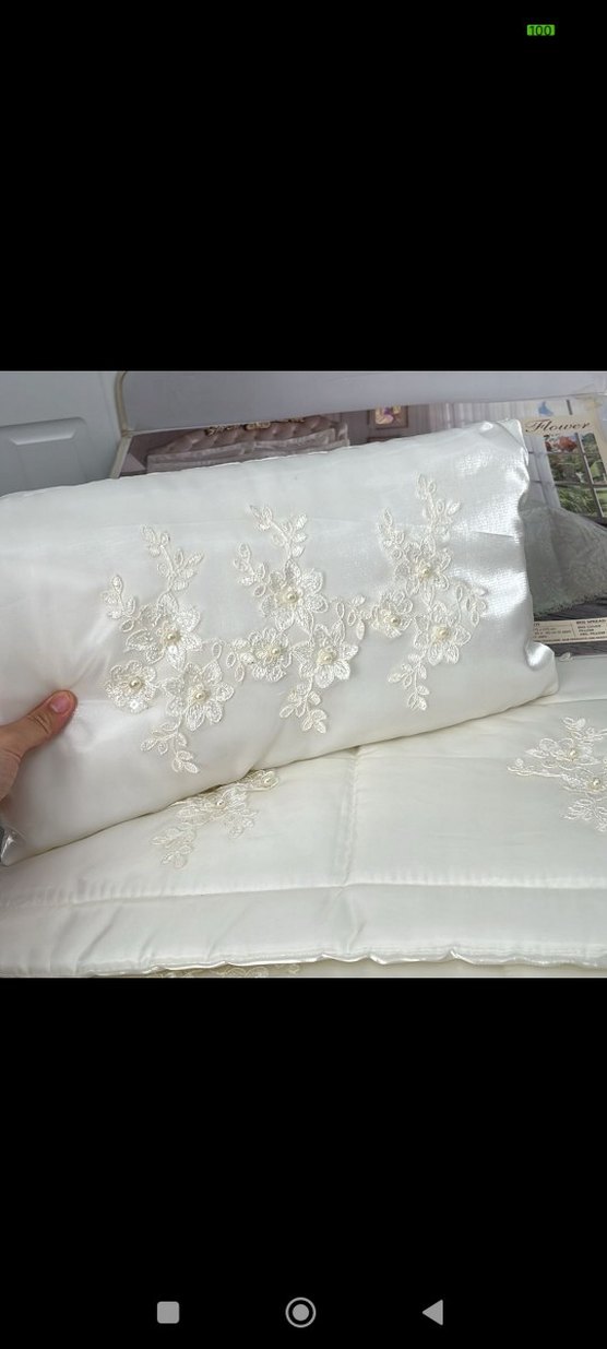 fransız güpürlü çift kişilik yatak örtüsü - Görsel 3