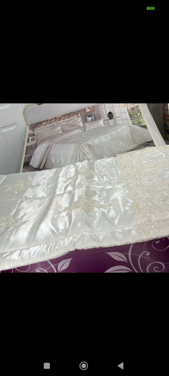 fransız güpürlü çift kişilik yatak örtüsü - Görsel 4