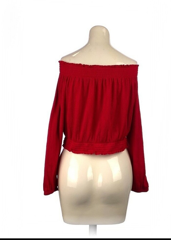 40 beden H&M marka kırmizi bluz - Görsel 2