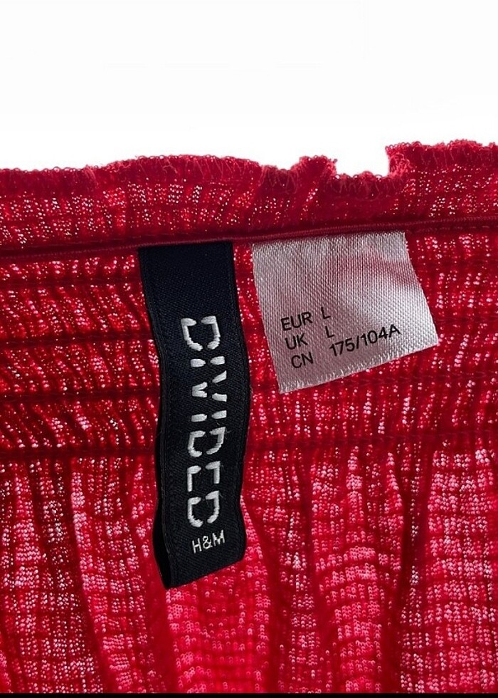 40 beden H&M marka kırmizi bluz - Görsel 4