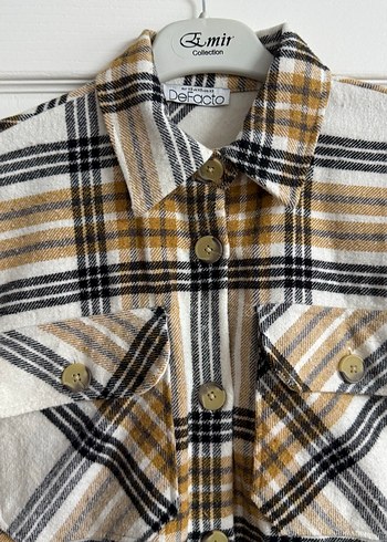 Bej Kahve Ekose Desenli Kadın Gömlek - Görsel 2