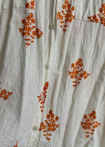 Çiçek Desenli Bohem Pamuk Gömlek - Görsel 2
