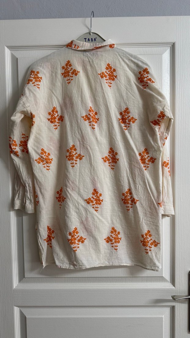 Çiçek Desenli Bohem Pamuk Gömlek - Görsel 3