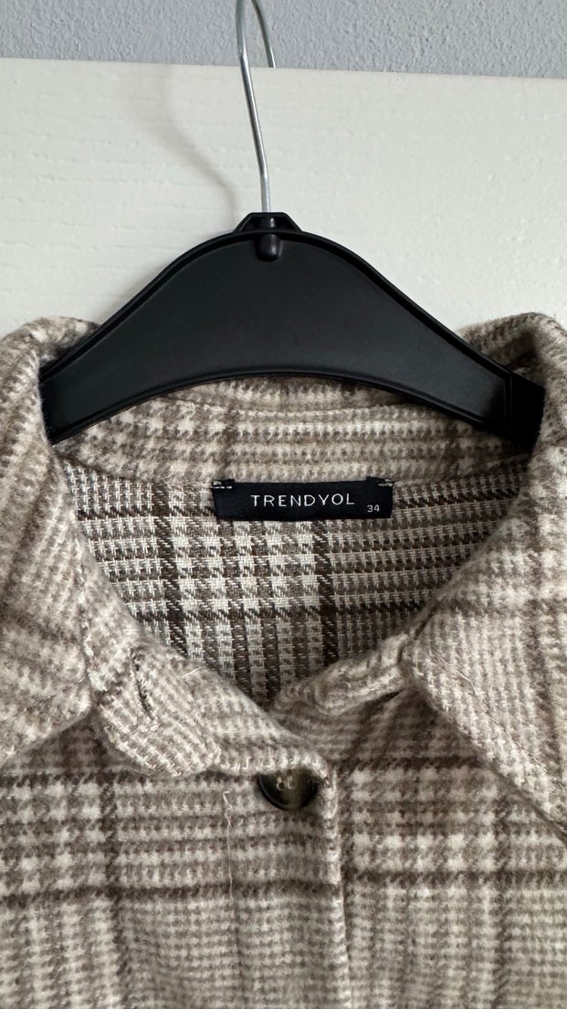 Düğmeli Ekose Desenli Kadın Gömlek - Görsel 3