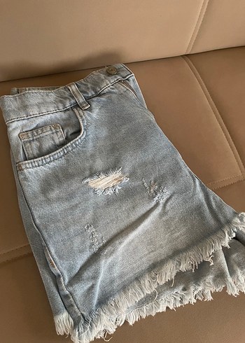 Mini Denim Şort - Görsel 4