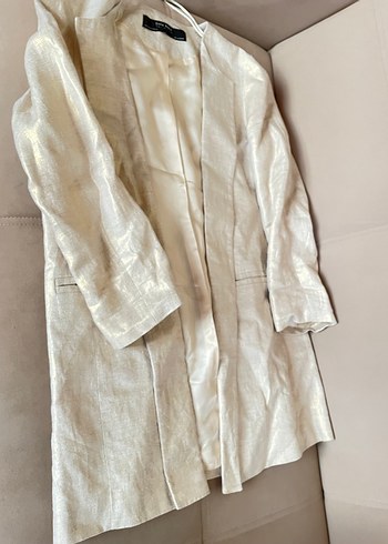 Zara Keten Blazer Ceket - Görsel 3