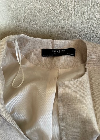 Zara Keten Blazer Ceket - Görsel 4