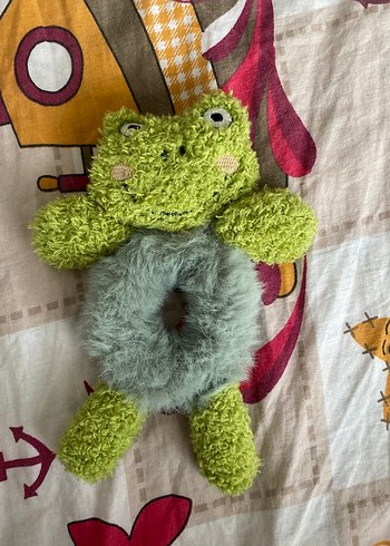 Renkli Kurbağa Figürlü Peluş toka - Görsel 2