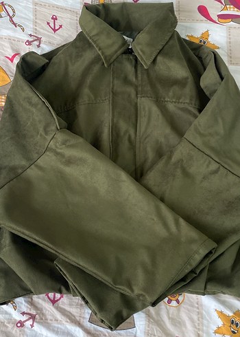 Düğmeli Haki Hamile Midi Ceket - Görsel 5