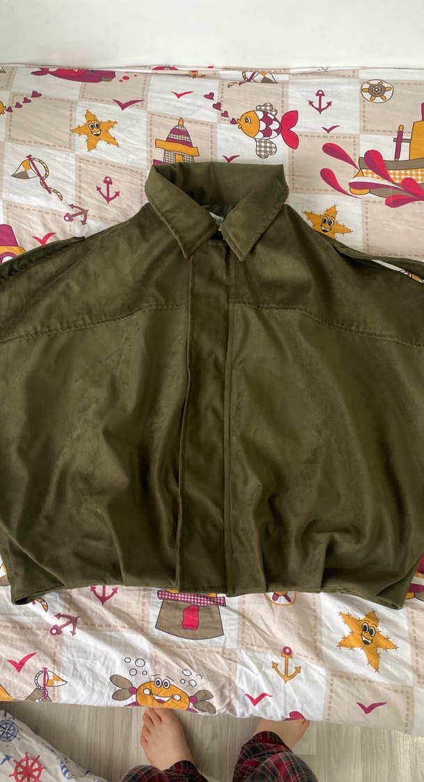 Düğmeli Haki Hamile Midi Ceket - Görsel 4