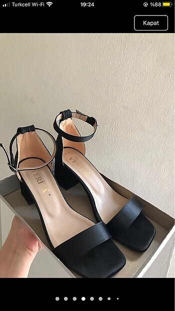 40 Beden siyah Renk 40 numara kadın siyah saten topuklu ayakkabı