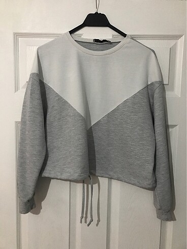 Lcw active s beden beyaz gri sweatshirt