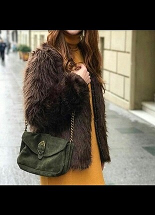 Peluş ceket mont