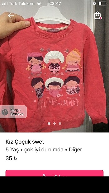 5 yaş kız Çoçuk 40tl