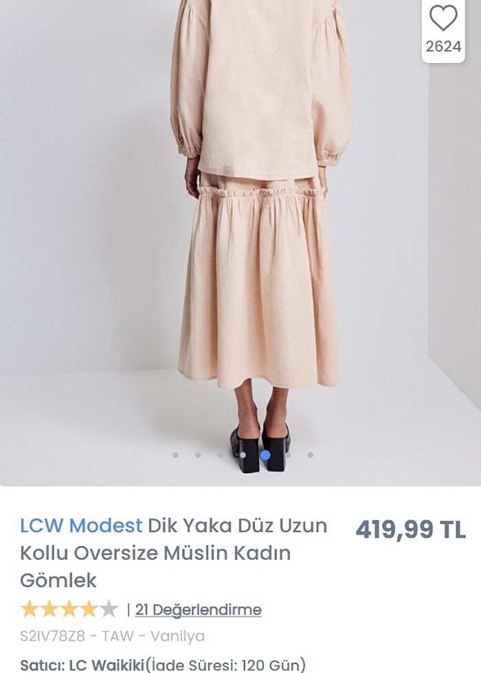 Lc waikiki kuaybe gider müslin gömlek  - Görsel 3