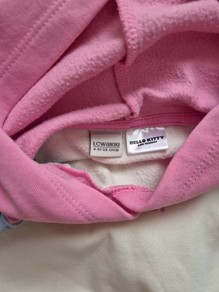 Kız Çocuk Kapüşonlu Renkli Sweatshirt - Görsel 3