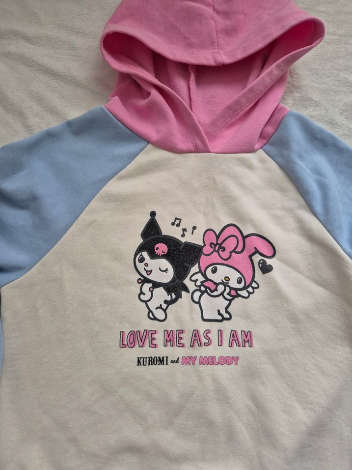 Kız Çocuk Kapüşonlu Renkli Sweatshirt - Görsel 2