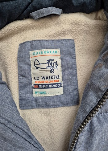 Erkek Çocuk Gri Kapüşonlu Denim Yelek - Görsel 3