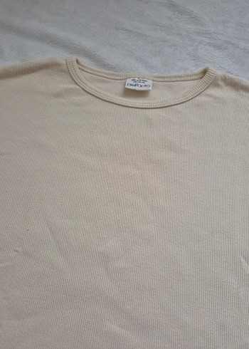 Kız Çocuk Bej Kısa Kollu Tişört - Görsel 3