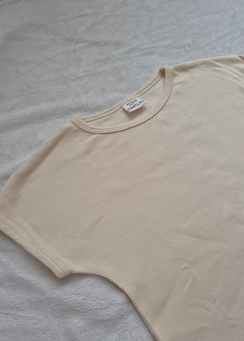 Kız Çocuk Bej Kısa Kollu Tişört - Görsel 4