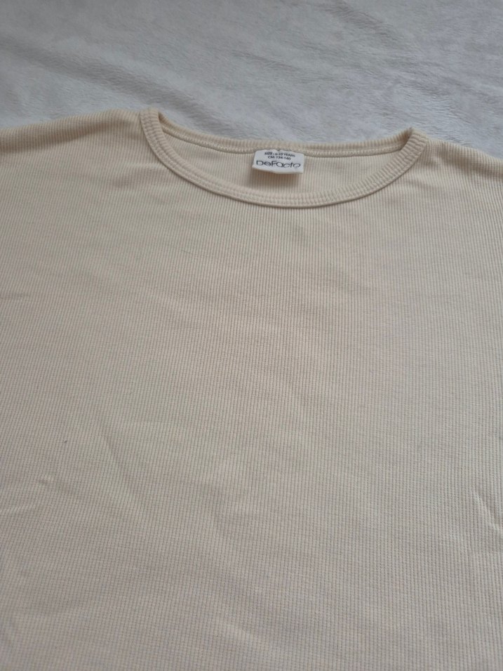 Kız Çocuk Bej Kısa Kollu Tişört - Görsel 3