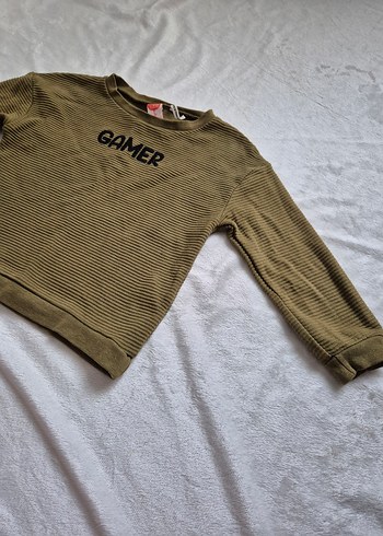 haki Erkek Çocuk Örgü Sweatshirt - Görsel 2