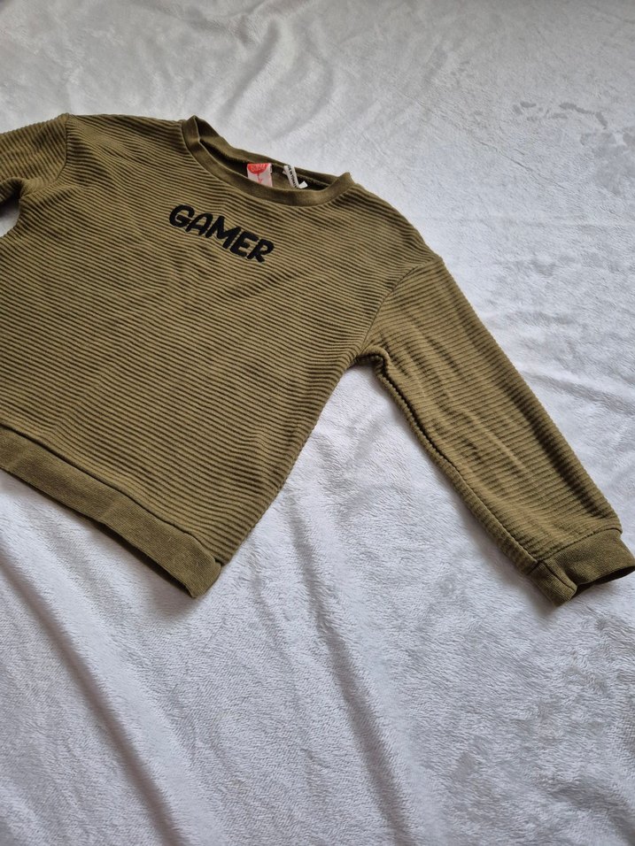 haki Erkek Çocuk Örgü Sweatshirt - Görsel 2