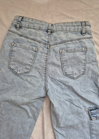 Geniş Kesim Midi Mavi Kot Pantolon - Görsel 5