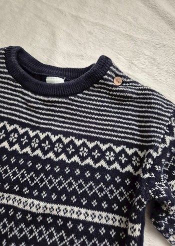 Erkek Çocuk Gri Örgü Kazak - Görsel 2