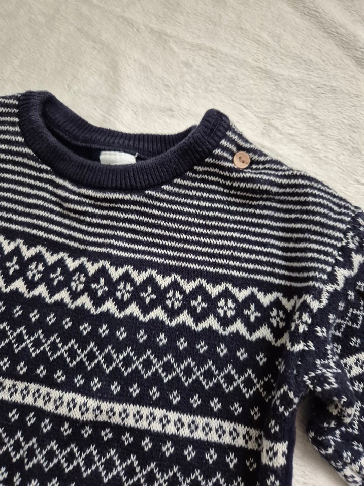 Erkek Çocuk Gri Örgü Kazak - Görsel 2