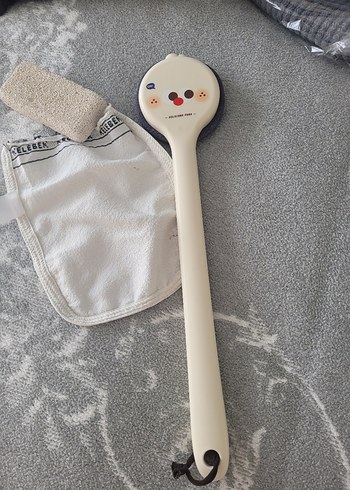 Uzun Saplı Gri Banyo Süngeri ve Kese topuktaşı - Görsel 2