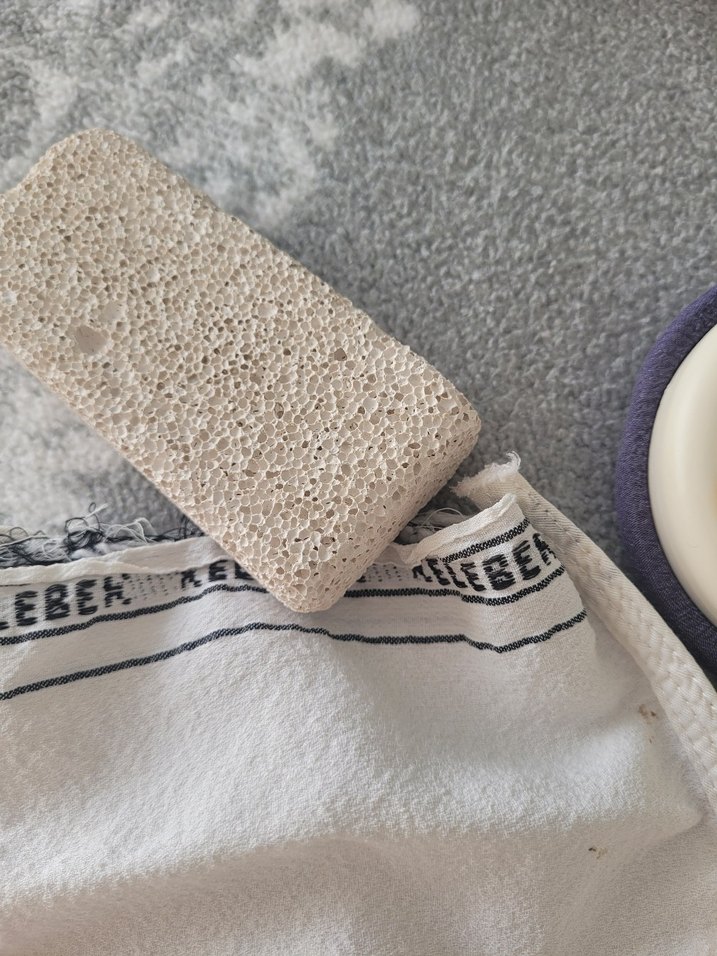 Uzun Saplı Gri Banyo Süngeri ve Kese topuktaşı - Görsel 3