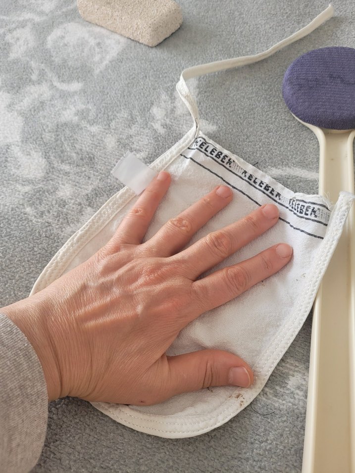 Uzun Saplı Gri Banyo Süngeri ve Kese topuktaşı - Görsel 5