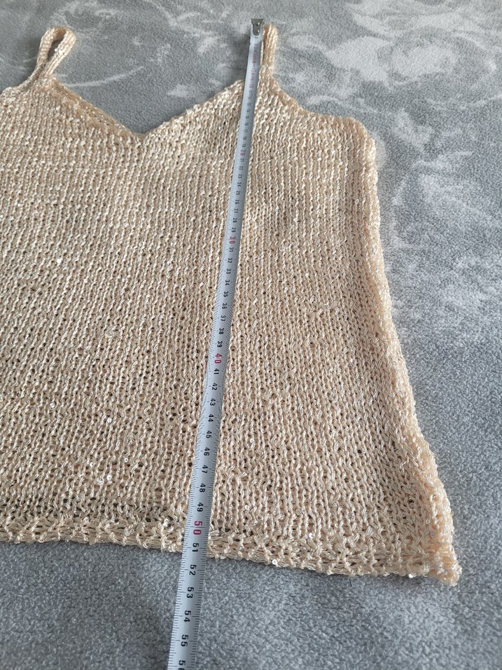 Sarı V Yakalı Örgü Kadın Atlet - Görsel 5