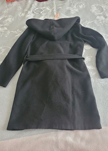 Siyah Kapüşonlu Uzun Kaban - Görsel 5