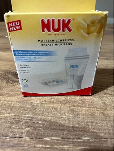 Nuk süt saklama poşeti