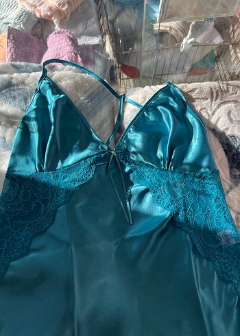 Saten İnce Askılı Kadın Gecelik - Görsel 8