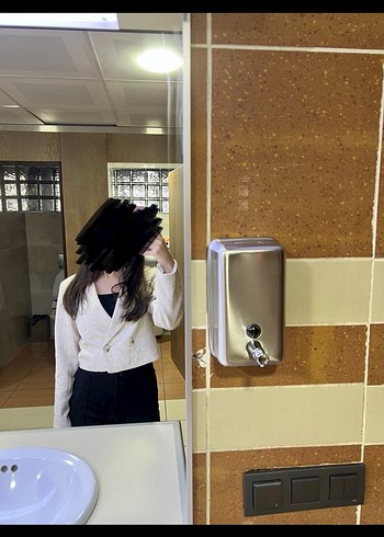 Düğmeli Bej  Kadın Blazer - Görsel 3