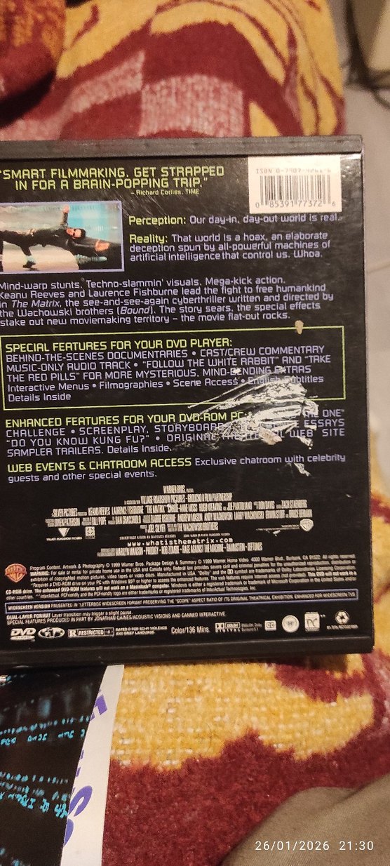 Matrix DVD - Keanu Reeves & Laurence Fishburne - Görsel 3