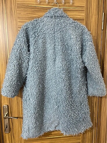 l Beden mavi Renk Peluş Tüylü Kaban