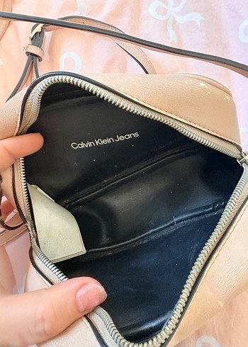 Pembe Deri Calvin Klein Kadın Çapraz Çanta - Görsel 4