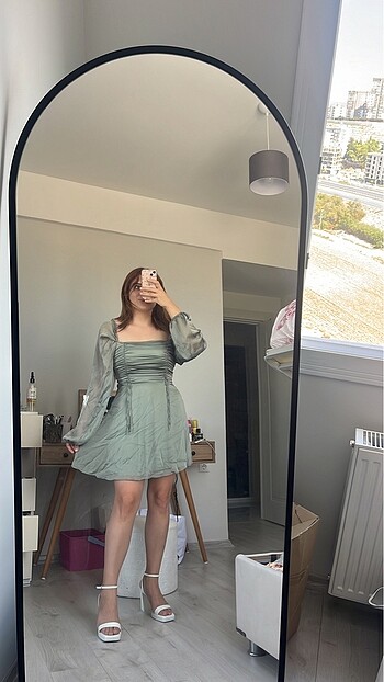 Elbise Su yeşili - Görsel 3