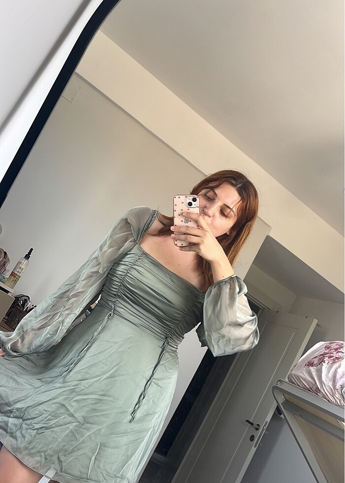 Elbise Su yeşili - Görsel 4