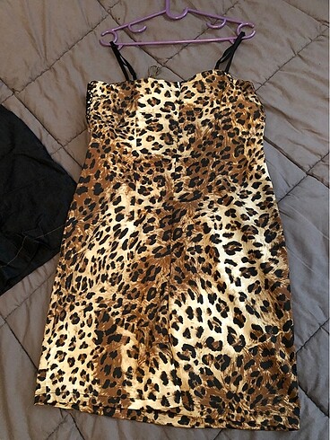 leopar desenli elbise - Görsel 3